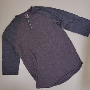 Teen boys button Henley 3/4 sleeve shirt